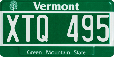 VT license plate XTQ495