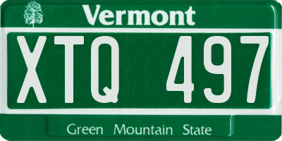 VT license plate XTQ497