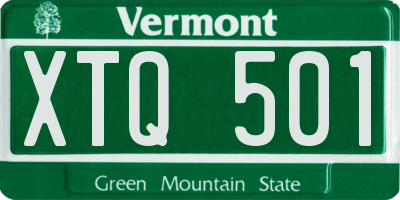 VT license plate XTQ501