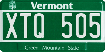 VT license plate XTQ505