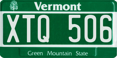 VT license plate XTQ506