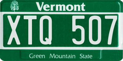 VT license plate XTQ507