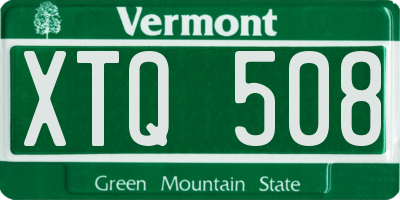VT license plate XTQ508