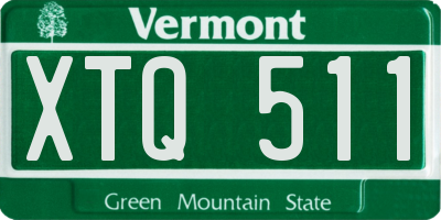 VT license plate XTQ511