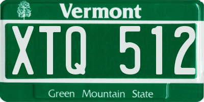VT license plate XTQ512