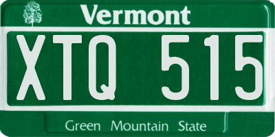 VT license plate XTQ515