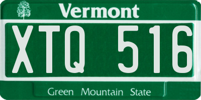 VT license plate XTQ516