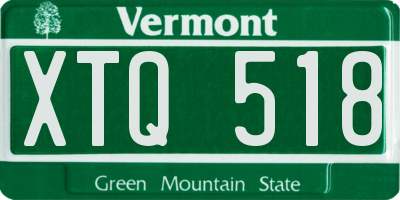 VT license plate XTQ518