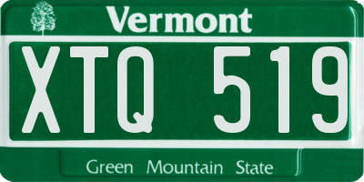VT license plate XTQ519