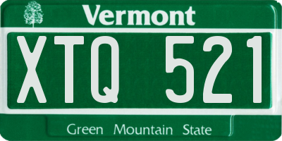VT license plate XTQ521