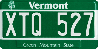 VT license plate XTQ527