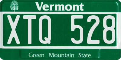 VT license plate XTQ528