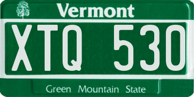 VT license plate XTQ530
