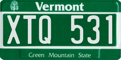 VT license plate XTQ531