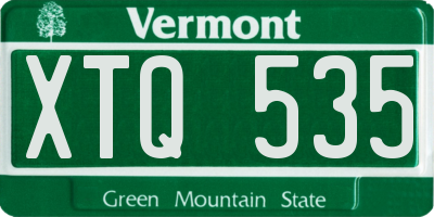VT license plate XTQ535