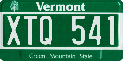 VT license plate XTQ541