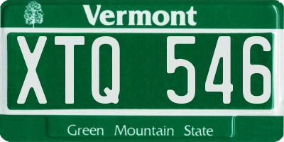 VT license plate XTQ546