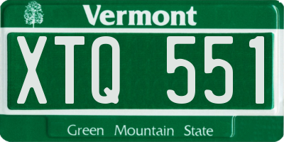 VT license plate XTQ551