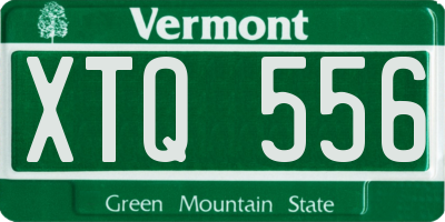 VT license plate XTQ556
