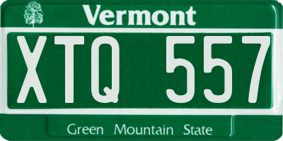 VT license plate XTQ557