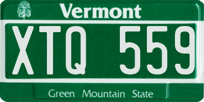 VT license plate XTQ559