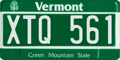 VT license plate XTQ561