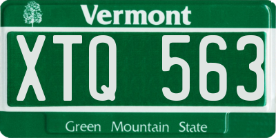VT license plate XTQ563