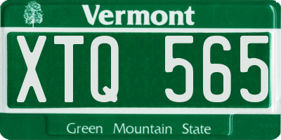 VT license plate XTQ565