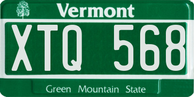 VT license plate XTQ568