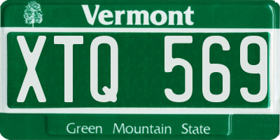 VT license plate XTQ569
