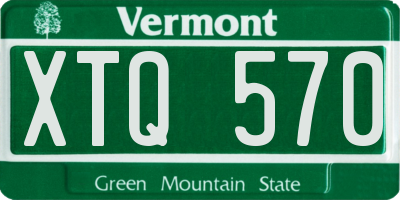 VT license plate XTQ570