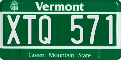 VT license plate XTQ571