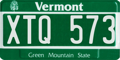 VT license plate XTQ573