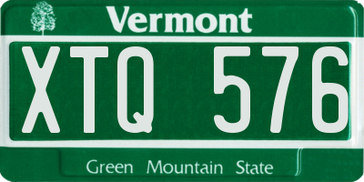 VT license plate XTQ576