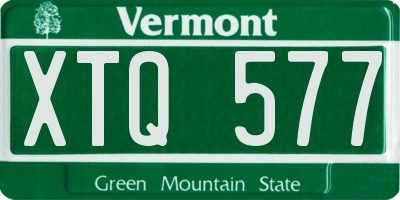 VT license plate XTQ577