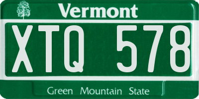 VT license plate XTQ578