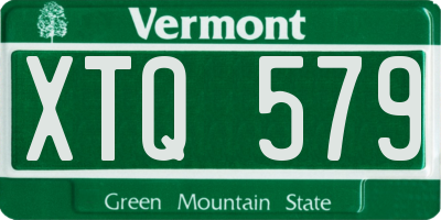 VT license plate XTQ579