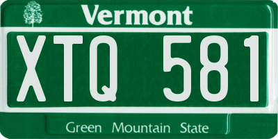 VT license plate XTQ581