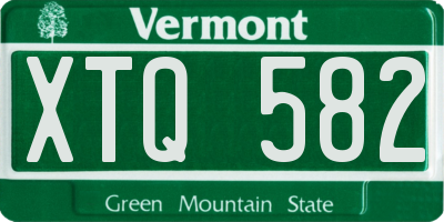 VT license plate XTQ582