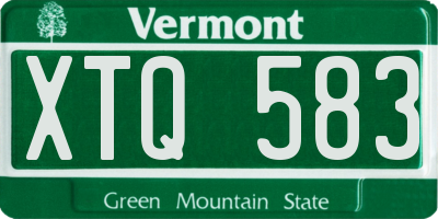 VT license plate XTQ583