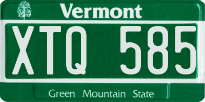 VT license plate XTQ585