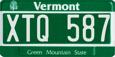 VT license plate XTQ587