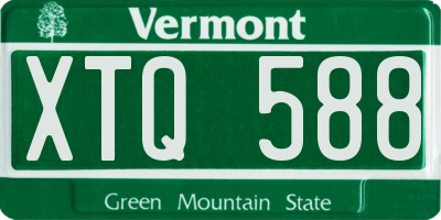 VT license plate XTQ588