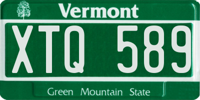 VT license plate XTQ589