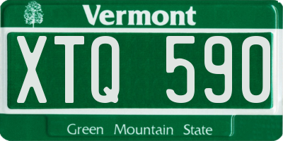 VT license plate XTQ590