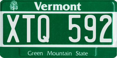 VT license plate XTQ592