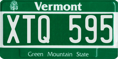 VT license plate XTQ595