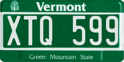 VT license plate XTQ599