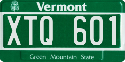 VT license plate XTQ601