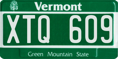 VT license plate XTQ609